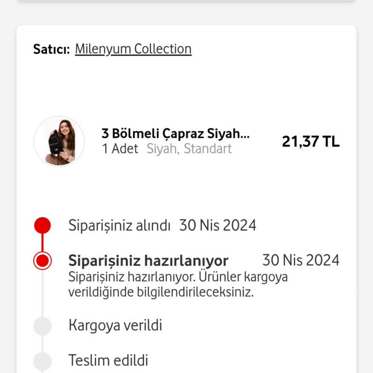 Vodafone Her Şey Yanımda Kargoya Verilmeyen Ürün İçin Acil Çözüm Bekliyoruz!