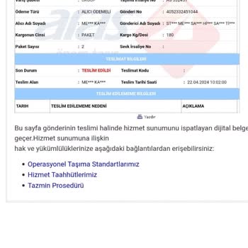 Aras Kargoda Televizyonlarım Kırıldı