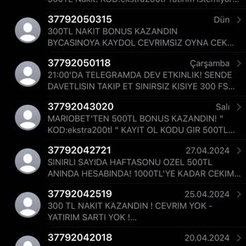 Vodafone Reklam Bahis Mesajları