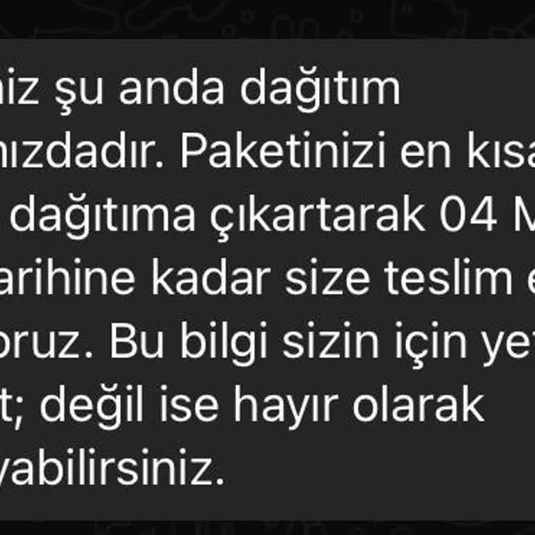 hepsiJET Kargo Teslimatının Yanlış Bilgi Vermesi Ve Getirmemeleri