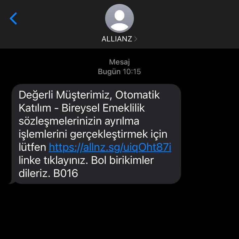 Allianz Yaşam ve Emeklilik Allianz BES İptal Etmiyor