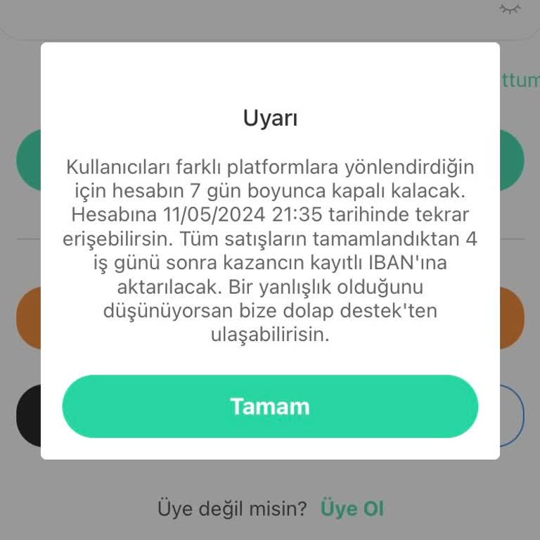 Dolap Sürekli Hesap Kapatma Sorunu