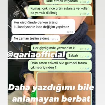 Qaria Moda İbana İade Parasını Göndermiyor