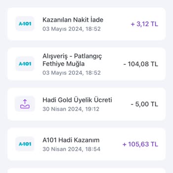 A101 H*** G*** Nakit İade