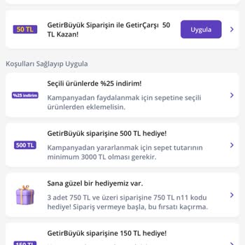 Getir Kampanyayı Asla Uygulatmıyorlar!