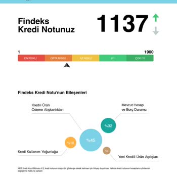 Findeks Kredi Notu Kredi Notum 1137