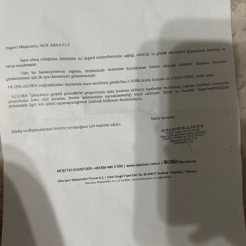 Skechers Ürününün Arkasında Durmuyor