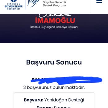 İstanbul Büyükşehir Belediyesi Yenidoğan Destek Paketi Başvurusu Hakkında