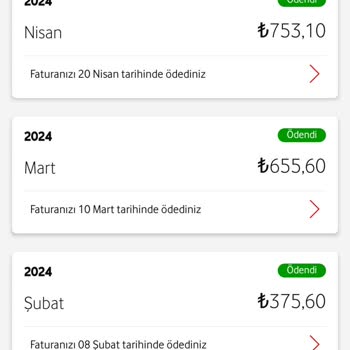 Vodafone Fazla Fatura Gelmesi