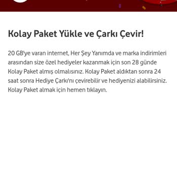 Vodafone Hediye Çarkı Sorunu