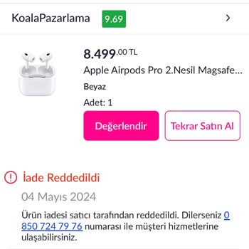 Pazarama Replika Ürün Gönderildi!