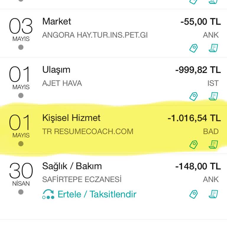 ResumeCoach Hesabımdan Habersiz Çekim Yapıldı Üyelik İptali İstiyorum