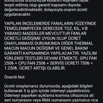 Asus Bilgisayarımı Garantiye Gönderdim Ama Benden Ücret Talep Ediyorlar