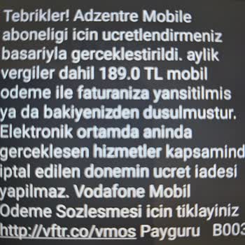 Vodafone Faturama Yansıyan İstenmeyen Abonelik Ücreti!