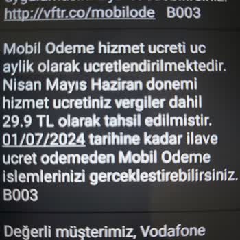 Vodafone Faturama Yansıyan İstenmeyen Abonelik Ücreti!