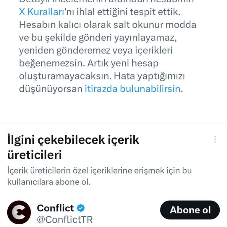 Twitter (X) Tarafından Mağdur Ediliyorum