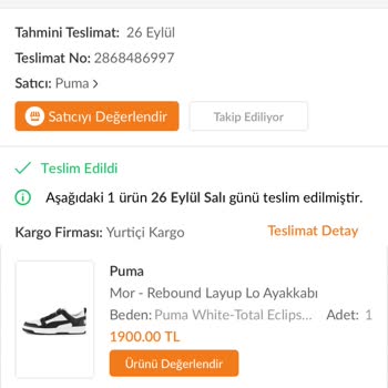 Trendyol Puma Ayakkabının Önü Açıldı