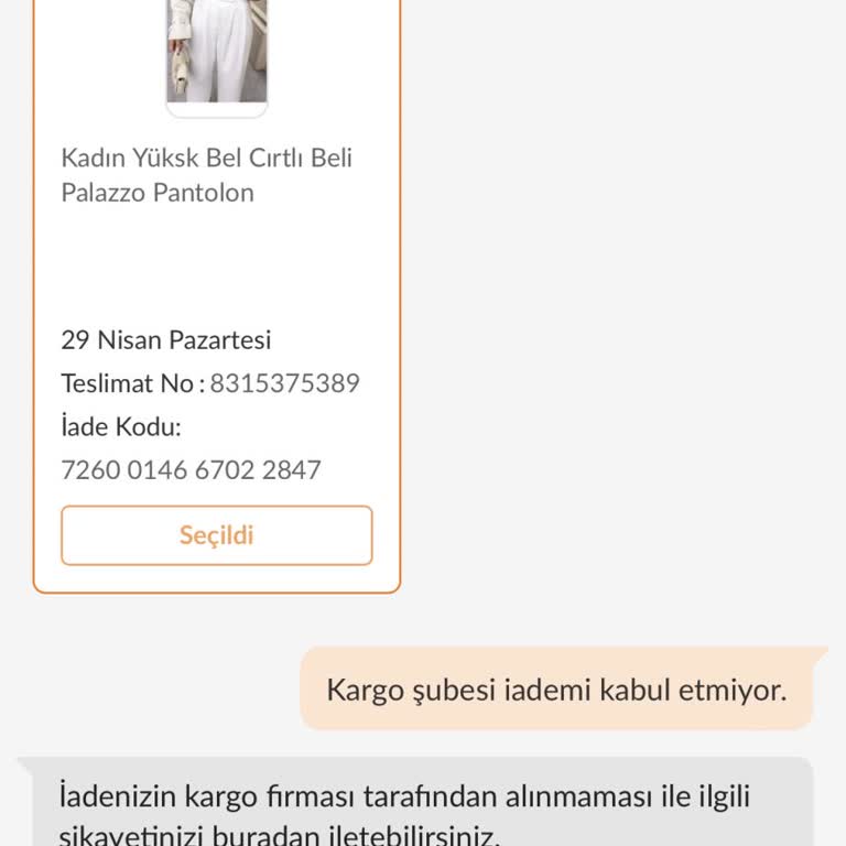 Trendyol İade Kodu Varken İadeden Vazgeçip Yeniden Kod Almak İstedim