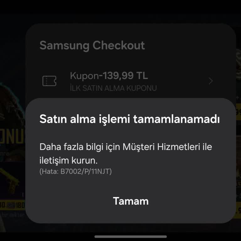 Samsung Telefon Galaxy Store Kupon Sorunu: Oyun İçi Kullanım Hatası