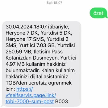 Vodafone Hayatı Faturanın Düzeltilmesini İstiyorum.