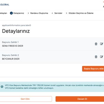 VFS Global Geri İademi Alamadım