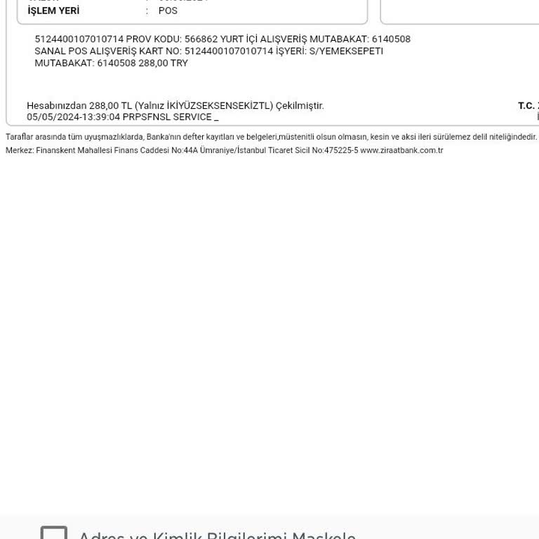 Yemeksepeti Para İadesi Yapılmadı