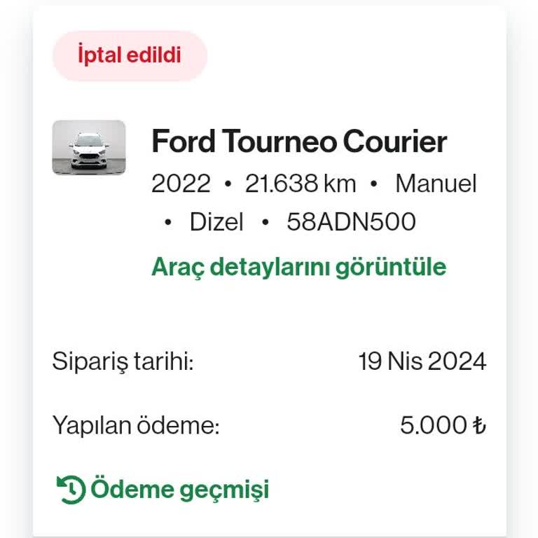 Vavacars Ödediğim Kaporayı İade Etmiyor!
