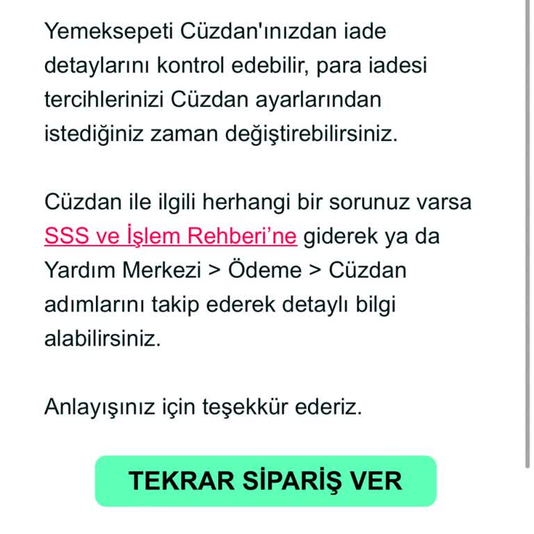 Yemeksepeti Yemek Sepetini Siliyorum!