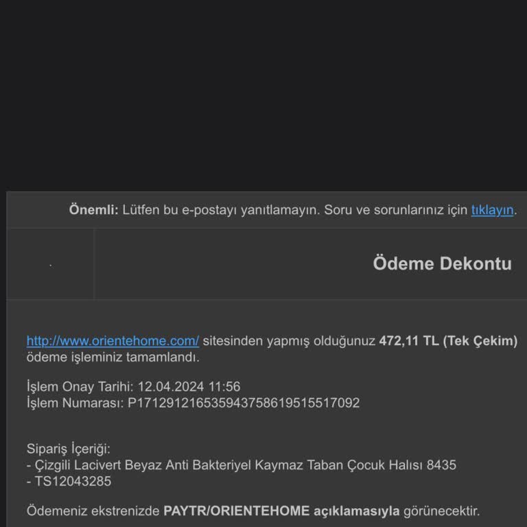 Oriente Home Orient Home Halı Göndermedi, Paramı İade Etmiyor