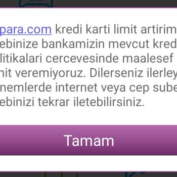 Enpara Kredi Kartı Limit Arttırım Talebimin Sürekli Reddedilmesi