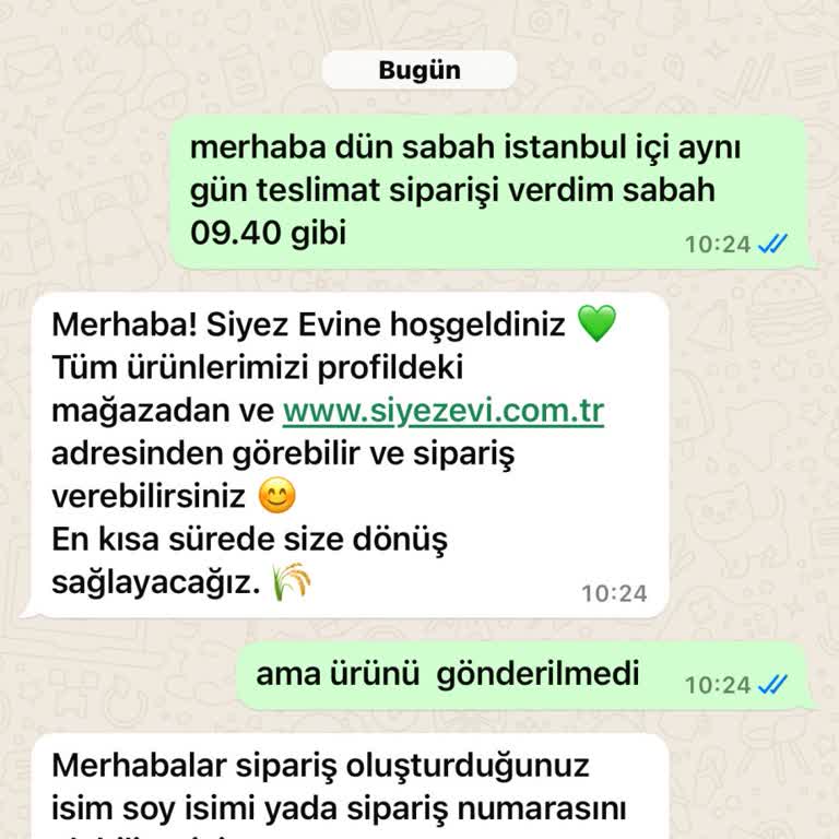 Siyez Evi Zamanında Gönderilmeyen Sipariş
