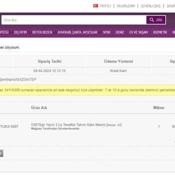 Sefamerve Online Mağazada İade Ücreti Sorunu
