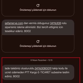 Sefamerve Online Mağazada İade Ücreti Sorunu