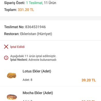Trendyol GO Para İadesi
