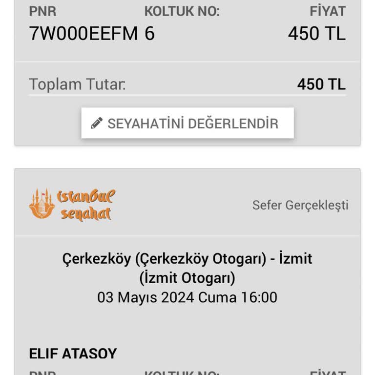 Obilet Uygulaması Sistem Hatası Yüzünden 830 TL Zarardayım.