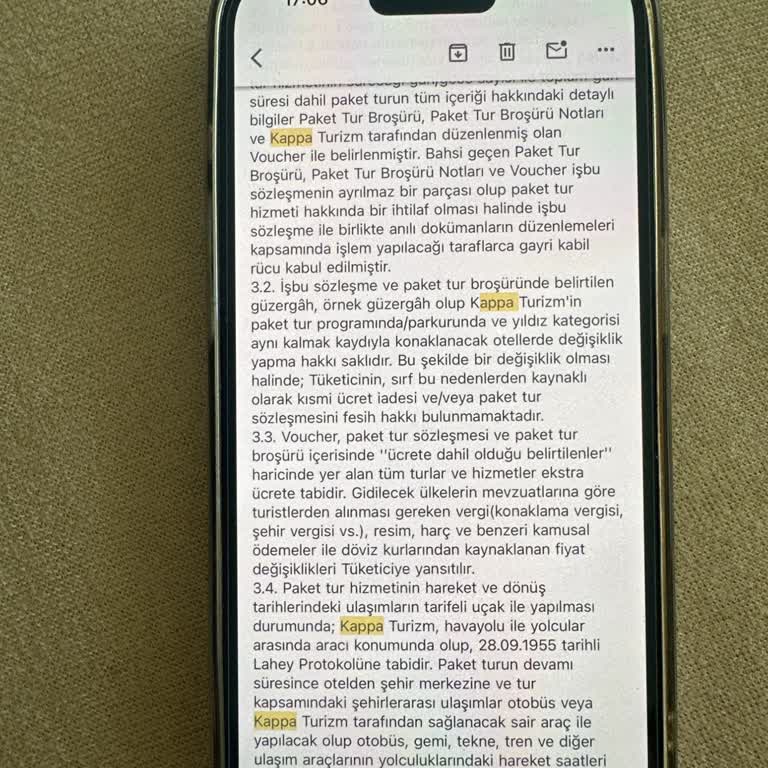 Kappa Tur Yanıltıcı Bilgi