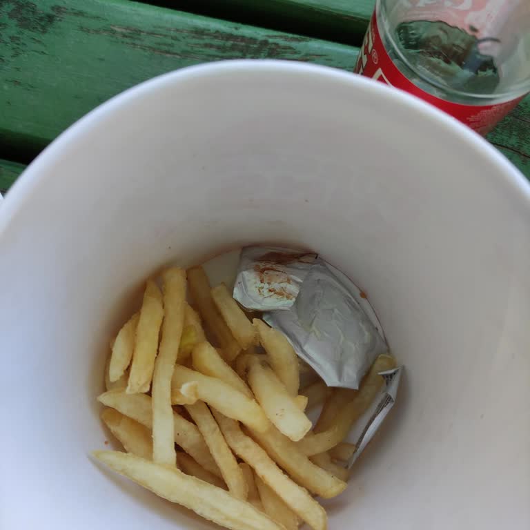 Burger King Kova İçinde Kullanılmış Sos Ambalajları