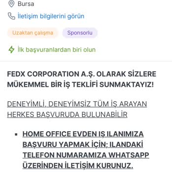 Jooble Üzerinden Fedex İş Başvurusu