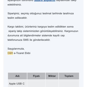 D&R Ertesi Gün Teslim Siparişimi 10 Gündür Kargoya Vermedi