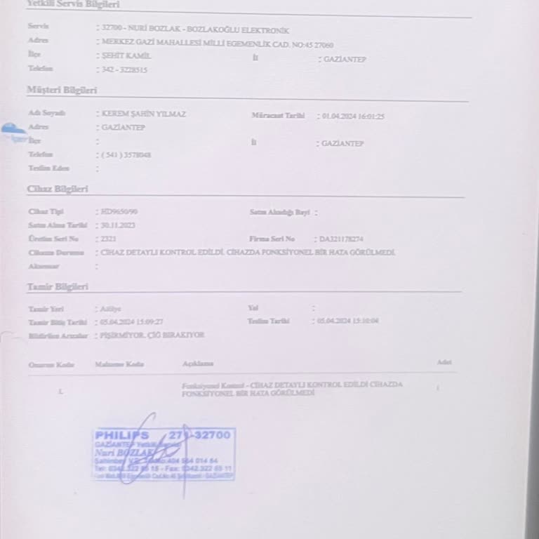 PHILIPS Ev Aletleri Philips Airfryer Sorunu