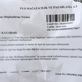 FLO Ayakkabı Kütahya FLO'dan Aldığım Adidas Ayakkabıdaki Kusuru Kabul Etmiyor