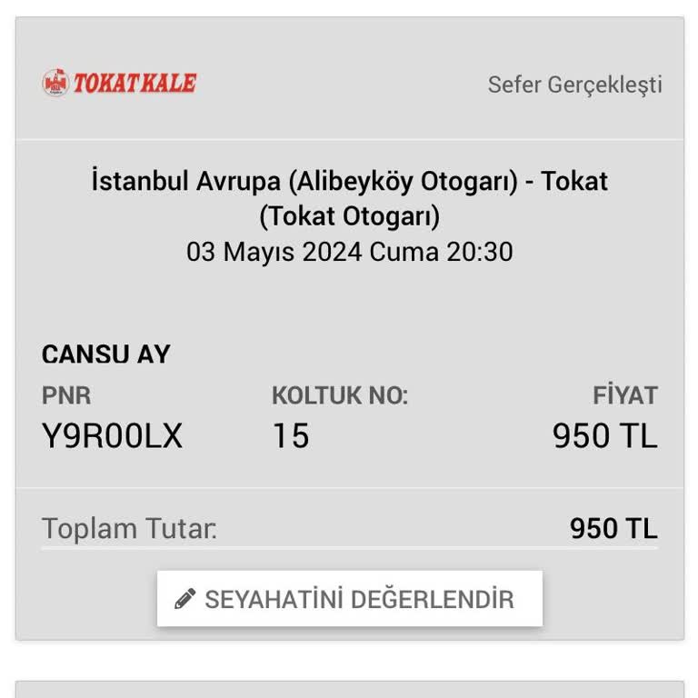 Tokat Kale Seyahat Tokat Kale Firmasının Kötülüğü