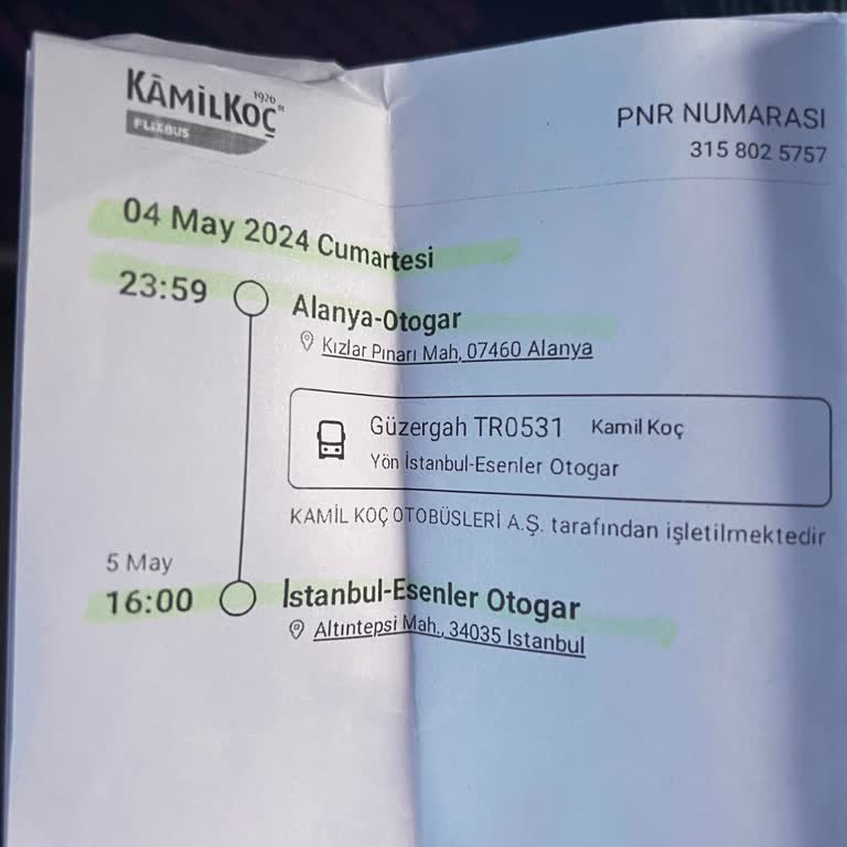 Kamil Koç Yolculuk Kalitesi Hakkında