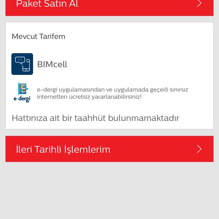 Bimcell Paketi Hakkında Bilgi Almak İstiyorum