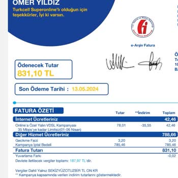 Superonline Haksız Fatura Bedeli
