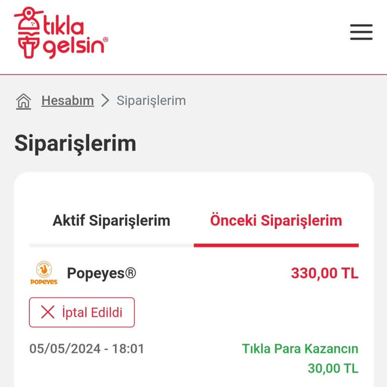 Tıkla Gelsin Kafalarına Göre Siparişi İptal Ettiler