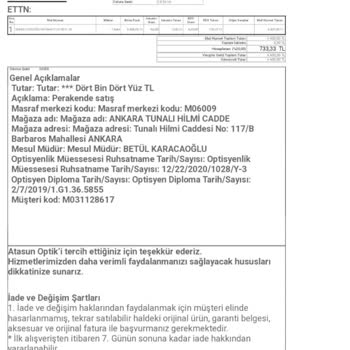 Ürünü Satabilmek İçin Yanlış Yönlendiren Firma Atasun Optik