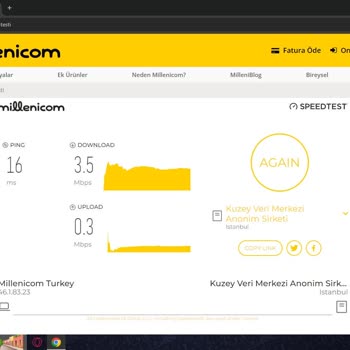 Millenicom İnternet Hizmetinde Beklenenin Altında Performans