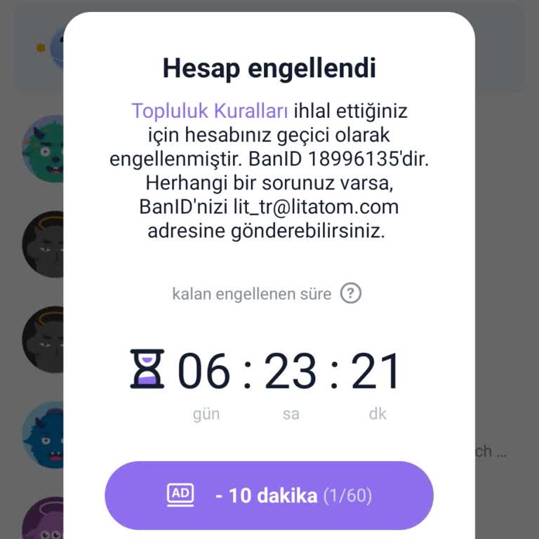 Litmatch Ortada Sebep Yokken Ban Yedim