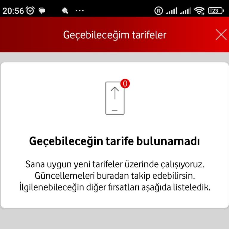 Vodafone Taahhüt Bitimi Bütün Geçebileceğim Tarifeleri Kapatıyor